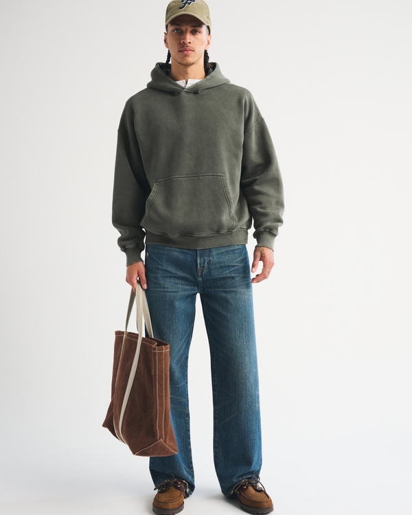 Essential Popover 2.0 Hoodie, Olive Wash view 2
