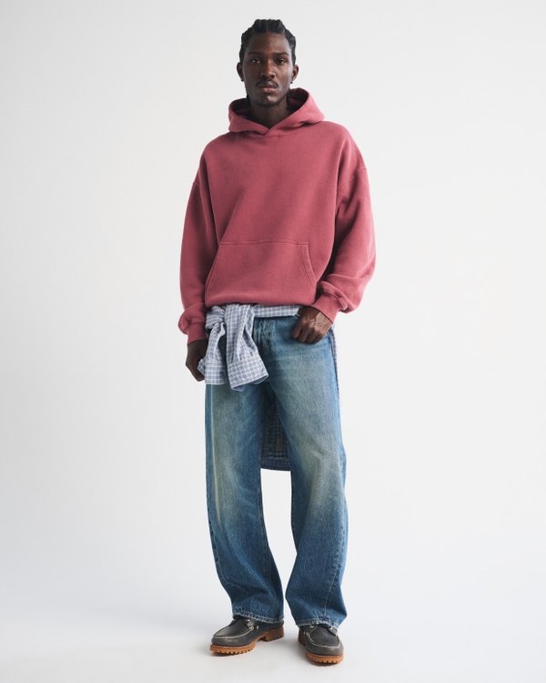 Essential Popover 2.0 Hoodie, Brick Red Wash view 2