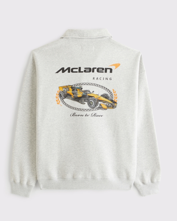 McLaren Graphic Polo Sweatshirt, Heather Gray view 1