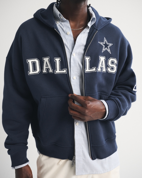 Dallas Cowboys Full-Zip Hoodie, Sapphire-cowboys view 1
