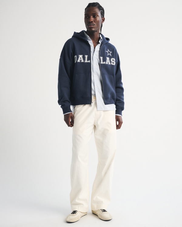 Dallas Cowboys Full-Zip Hoodie, Sapphire-cowboys view 2