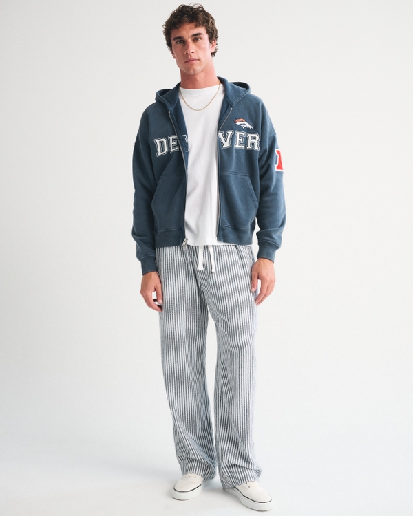 Denver Broncos Full-Zip Hoodie, Sapphire-broncos view 2