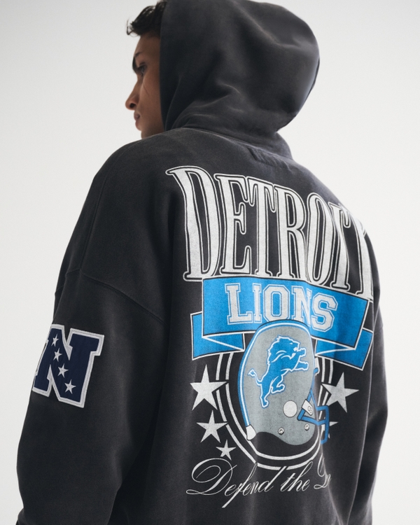 Detroit Lions Full-Zip Hoodie, Black-lions view 1