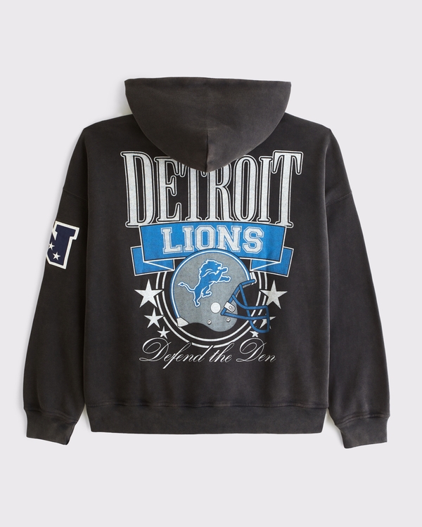 Detroit Lions Full-Zip Hoodie, Black-lions view 1