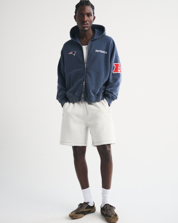 New England Patriots Full-Zip Hoodie, Sapphire-patriots view 2