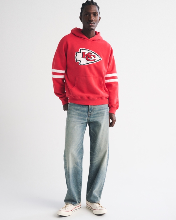Kansas City Chiefs Graphic Popover Hoodie, Red-chiefs view 2