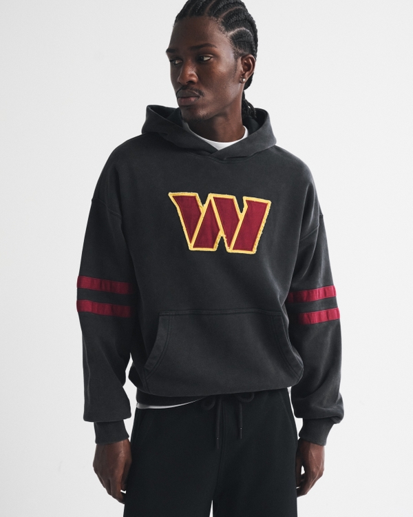 Washington Commanders Popover Hoodie, Black-commanders view 1