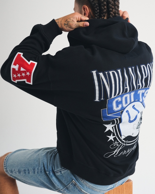 Indianapolis Colts Full-Zip Hoodie, Black-colts view 1