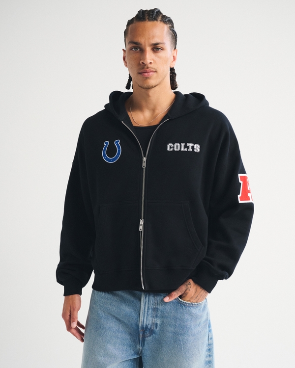 Indianapolis Colts Full-Zip Hoodie, Black-colts view 2
