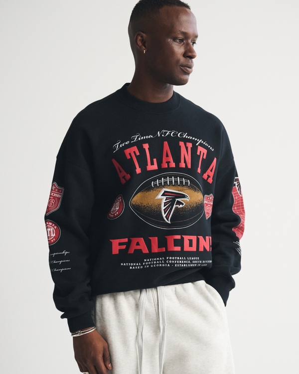 Atlanta Falcons Crew Sweatshirt, Black-falcons view 1