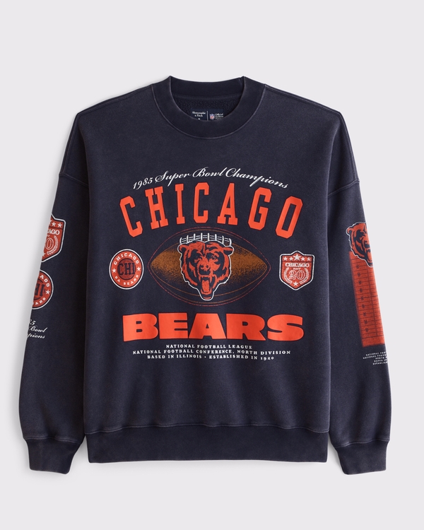 Chicago Bears Crew Sweatshirt, Sapphire-bears view 1