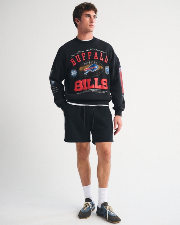 Buffalo Bills Crew Sweatshirt, Black-buffalo Bills view 2