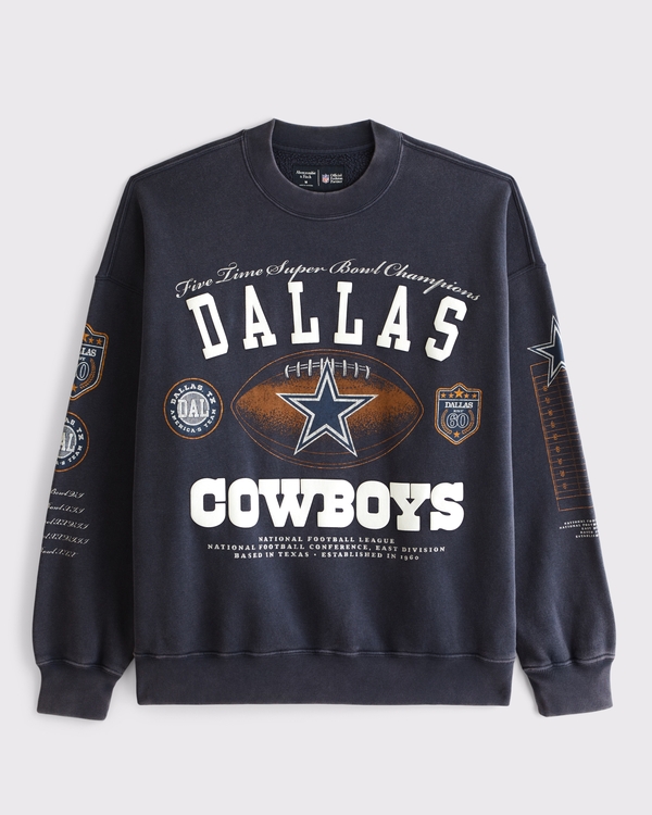 Dallas Cowboys Crew Sweatshirt, Sapphire-cowboys view 1