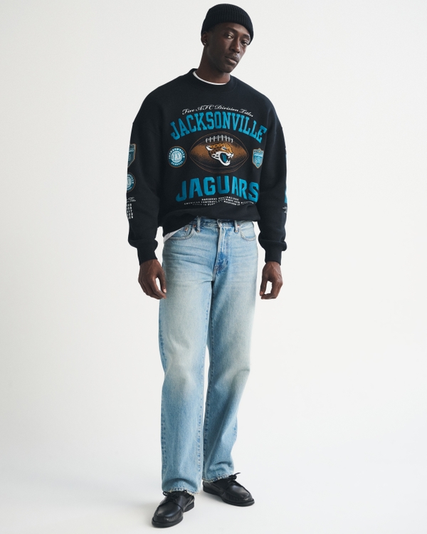 Jacksonville Jaguars Crew Sweatshirt, Black-jaguars view 2