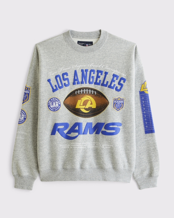 Los Angeles Rams Crew Sweatshirt, Heather Gray-rams view 1