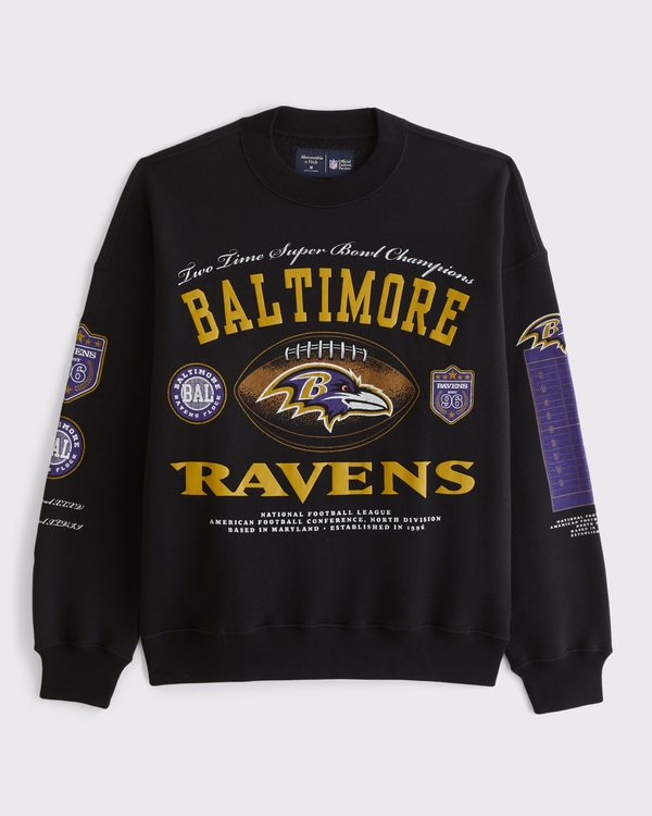 Baltimore Ravens Crew Sweatshirt, Black-baltimore Ravens view 1