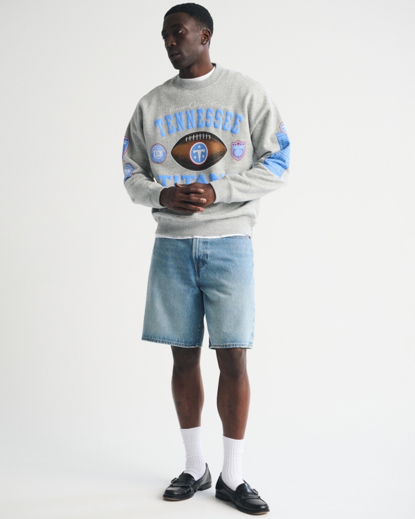 Tennessee Titans Crew Sweatshirt, Light Gray-titans view 2