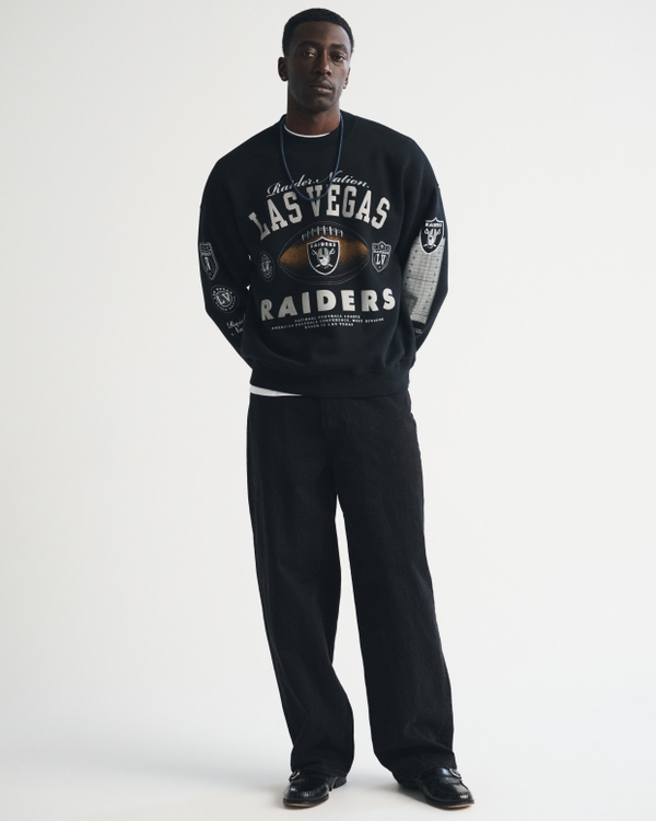 Las Vegas Raiders Crew Sweatshirt, Black-raiders view 2