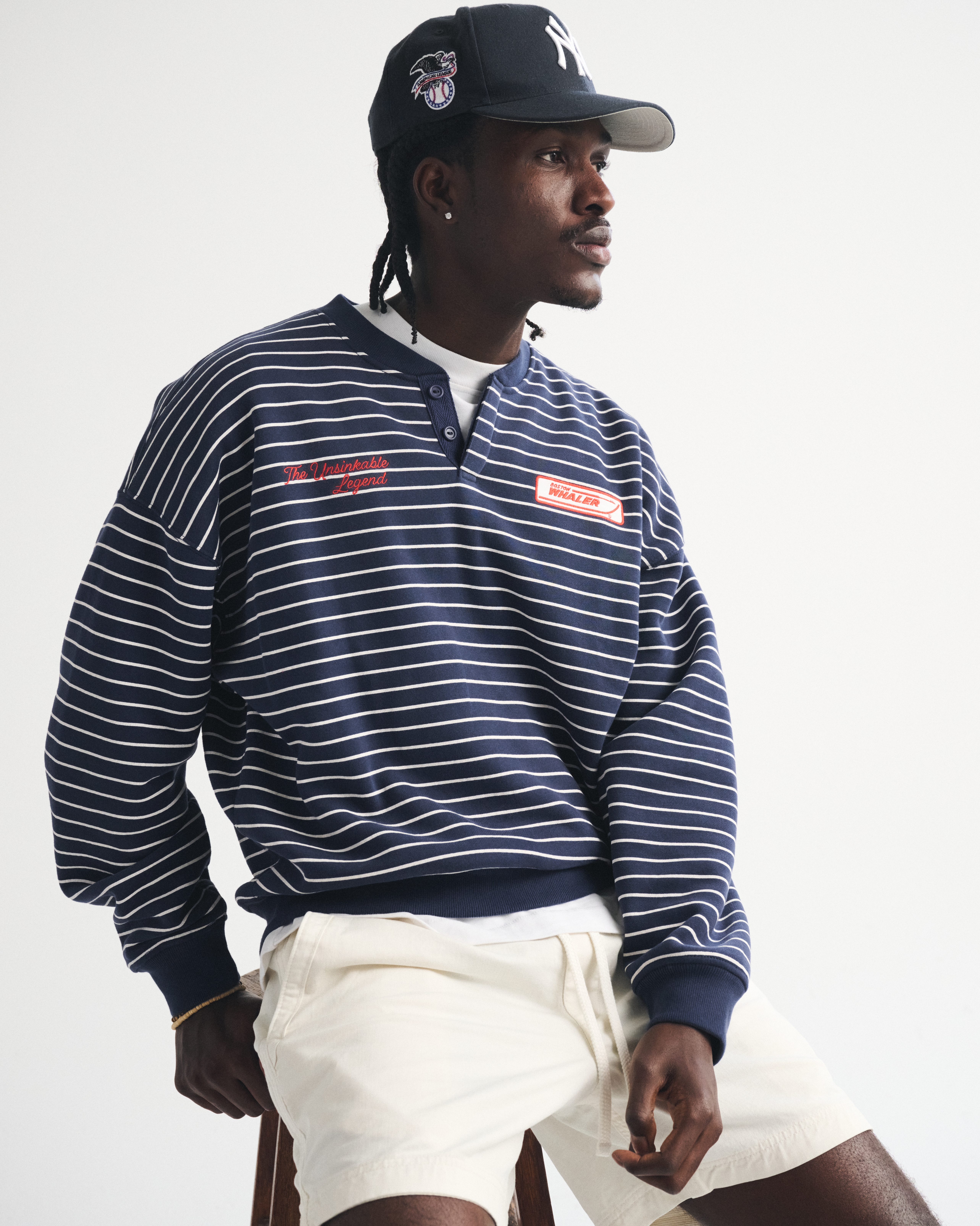 Мужские свитеры Abercrombie & Fitch Boston Whaler Fleece Henley — фото 2