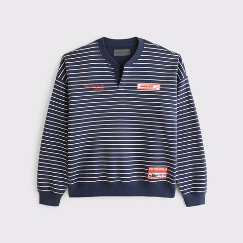 Мужские свитеры Abercrombie & Fitch Boston Whaler Fleece Henley