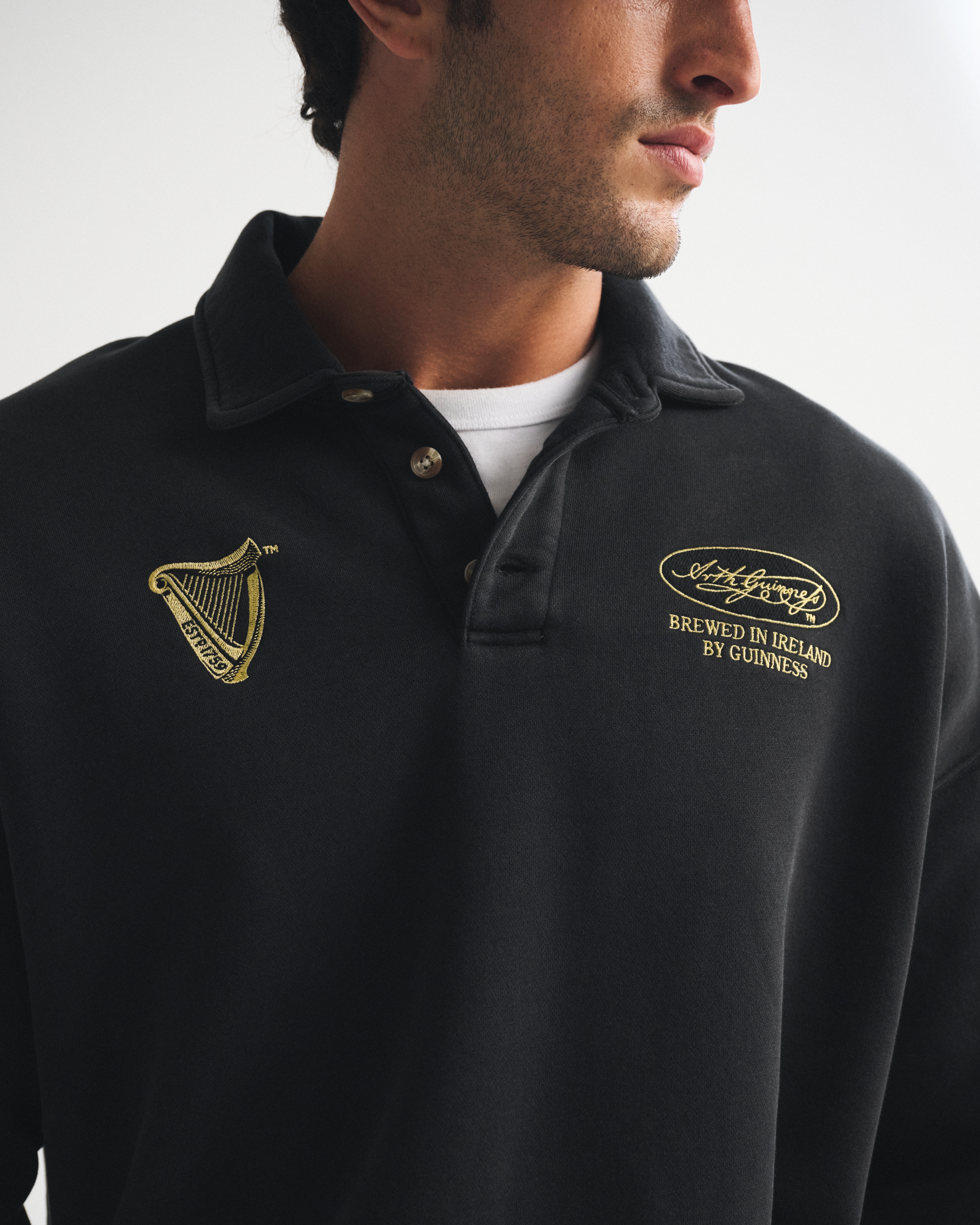 Мужские худи Abercrombie & Fitch Guinness Polo Sweatshirt — фото 2