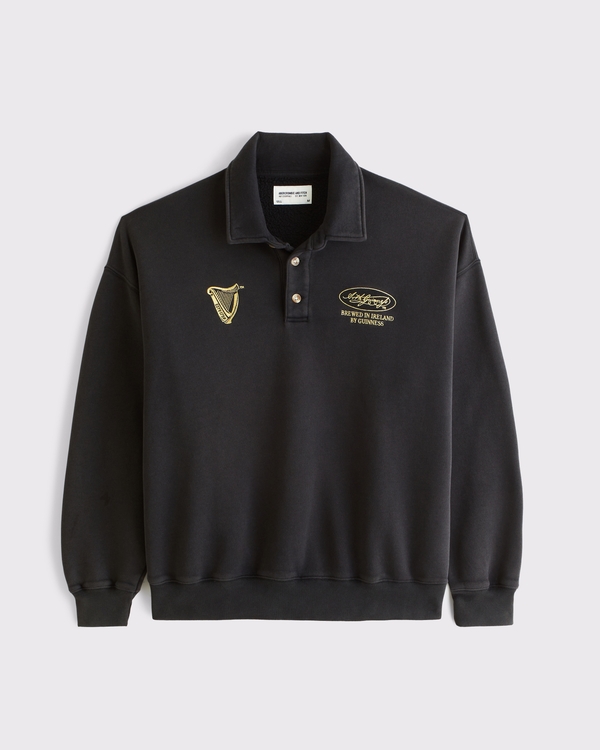 Guinness Polo Sweatshirt, Black view 1