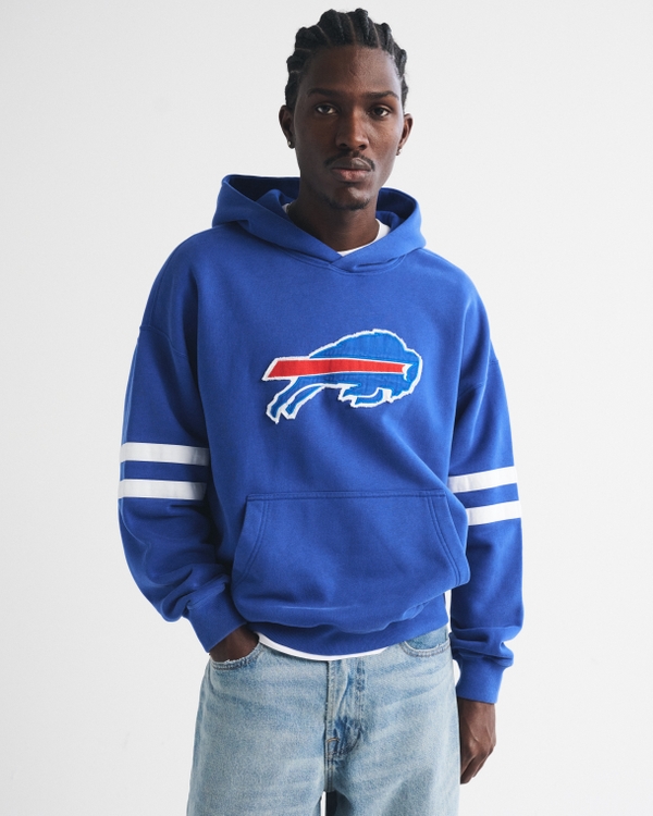 Buffalo Bills Popover Hoodie, Rich Blue-bills view 2