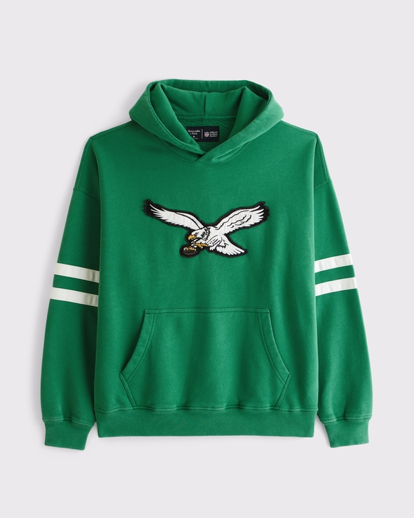 Philadelphia Eagles Popover Hoodie, Green-eagles view 1