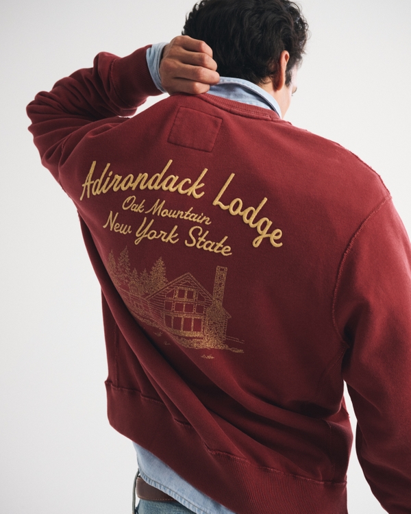 Heritage Heavyweight Crew Sweatshirt, Wine view 2