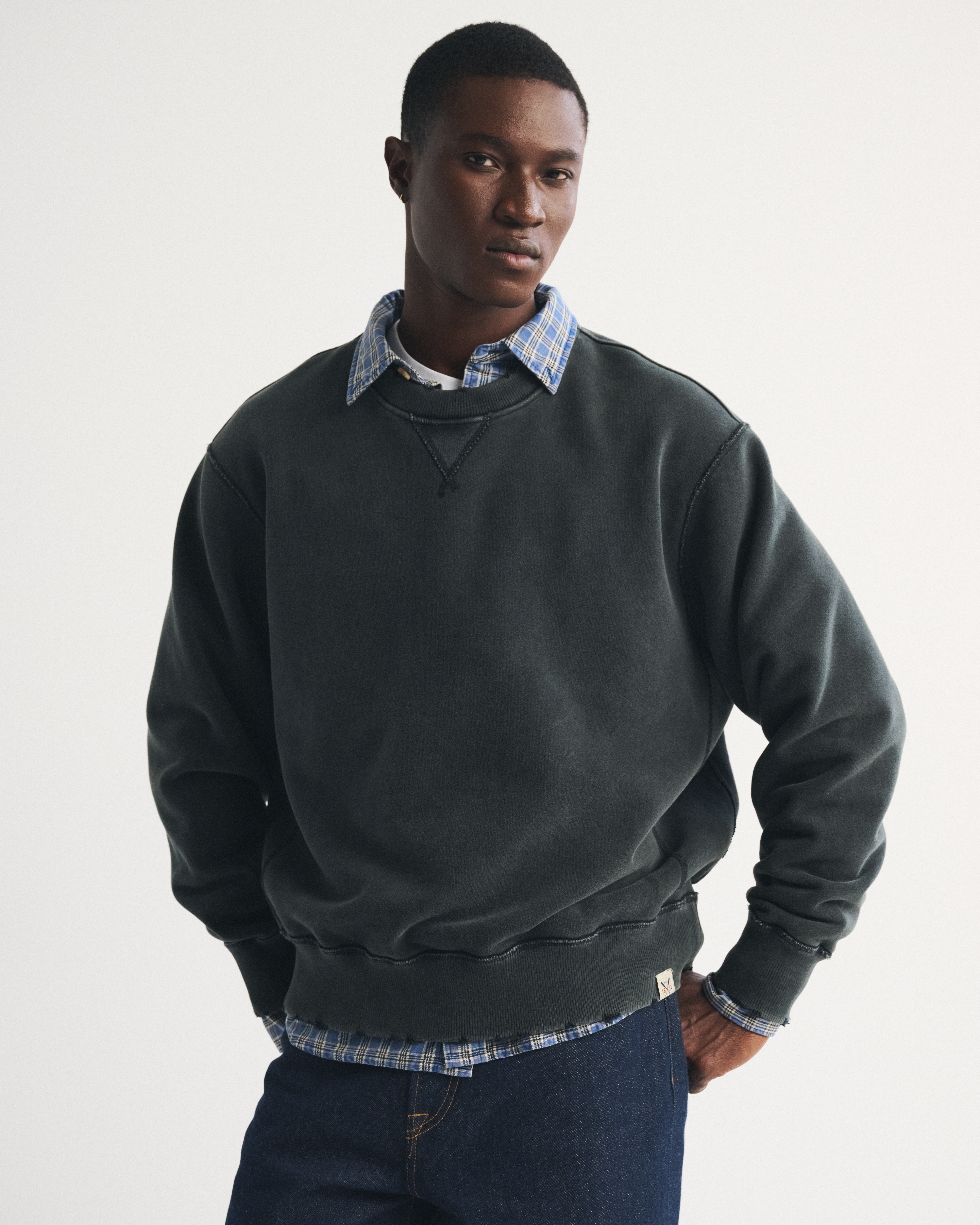 Мужские худи Abercrombie & Fitch Heritage Heavyweight Crew Sweatshirt — фото 3