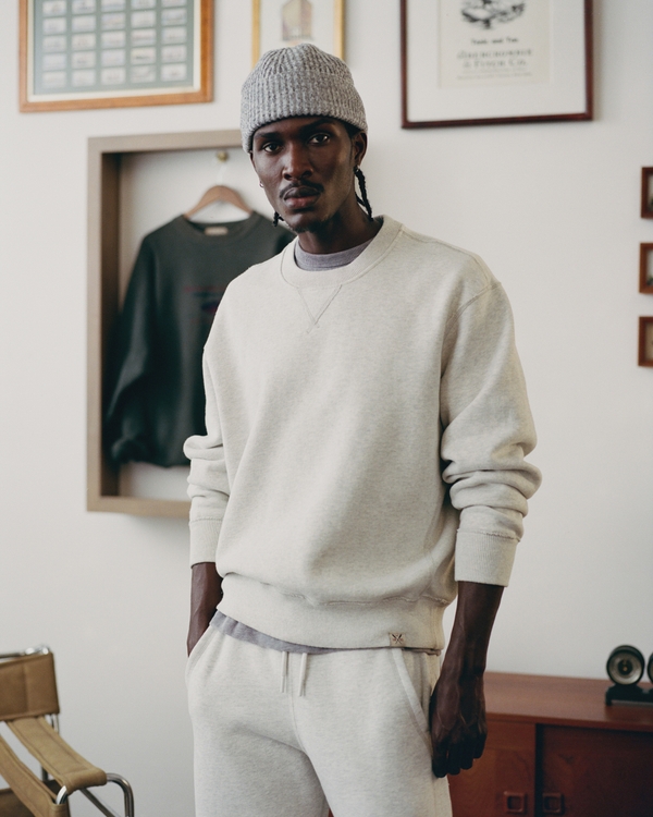 Heritage Heavyweight Crew Sweatshirt, Heather Gray view 1