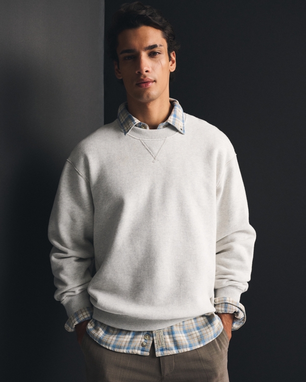 Heritage Heavyweight Crew Sweatshirt, Heather Gray view 1