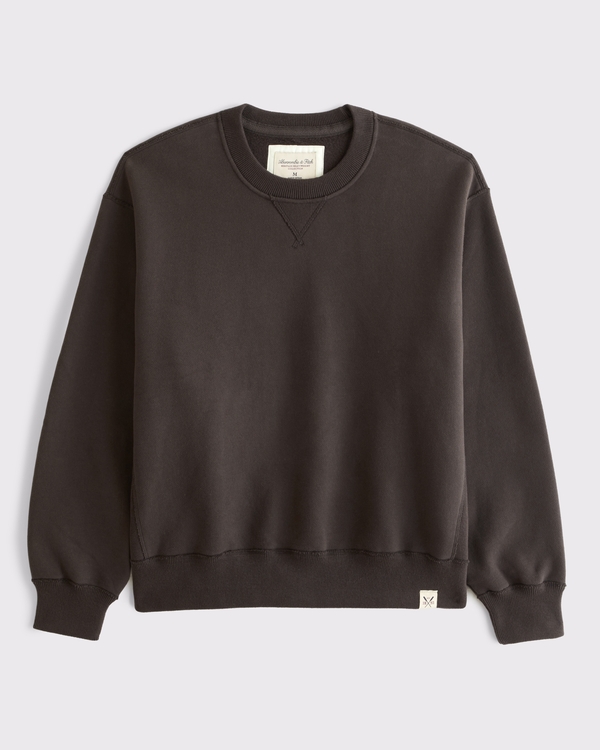 Heritage Heavyweight Crew Sweatshirt, Dark Brown view 1