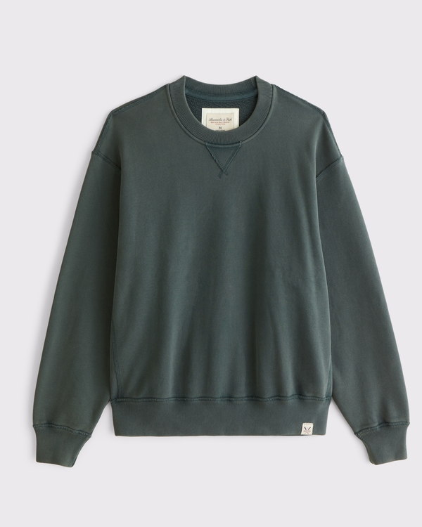 Heritage Heavyweight Crew Sweatshirt, Pine Green view 1