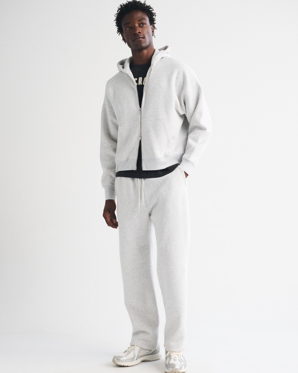 Essential Full-Zip Hoodie, Heather Gray view 2