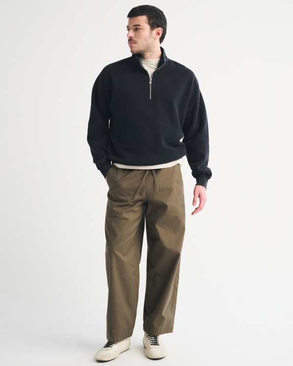 Essential Half-Zip Sweatshirt, Black view 2