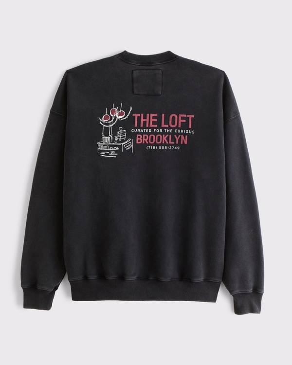 Brooklyn Graphic Crew Sweatshirt, Black view 1