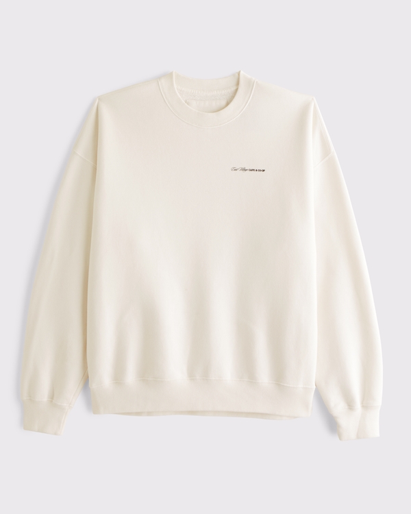 Men's Cafe Graphic Crew Sweatshirt | Men's Tops | Abercrombie.com