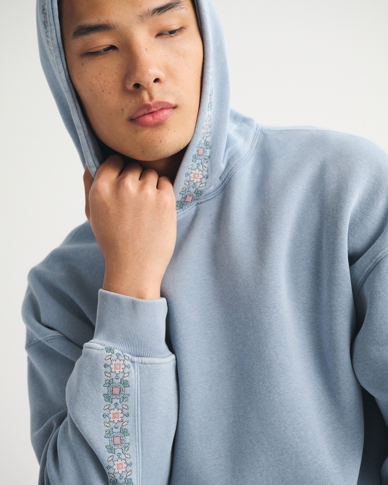 Essential Popover Embroidered Hoodie - thumbnail 3