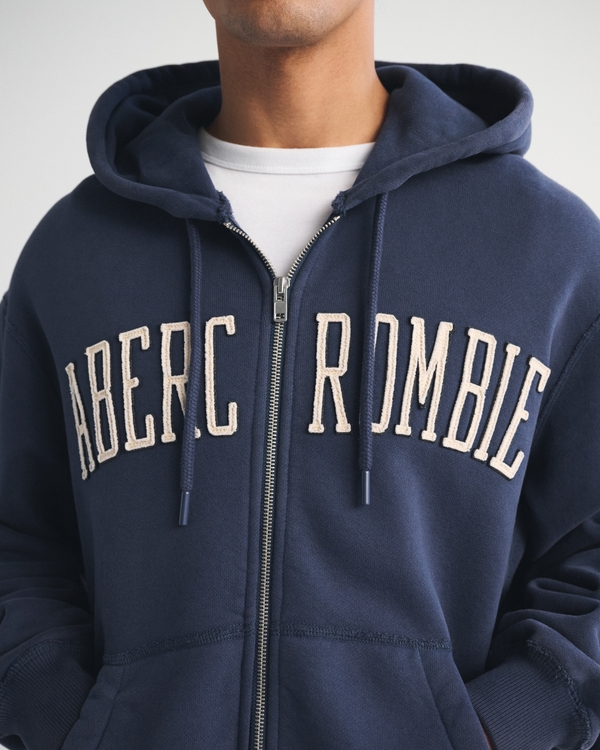 Heritage Heavyweight Logo Full-Zip Sweatshirt, Sapphire view 1