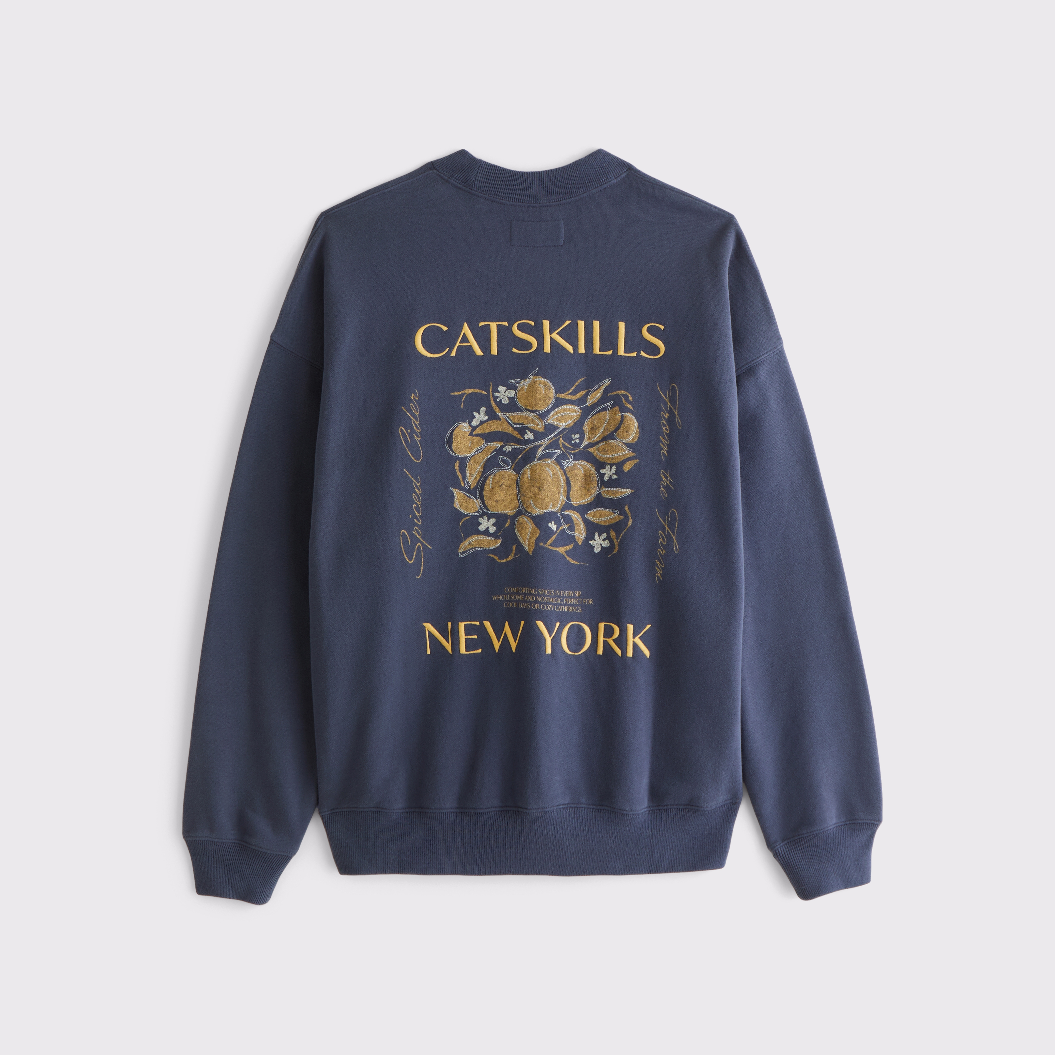 Мужской свитшот Abercrombie & Fitch Catskills Crew, цвет: Сапфировый — фото 1