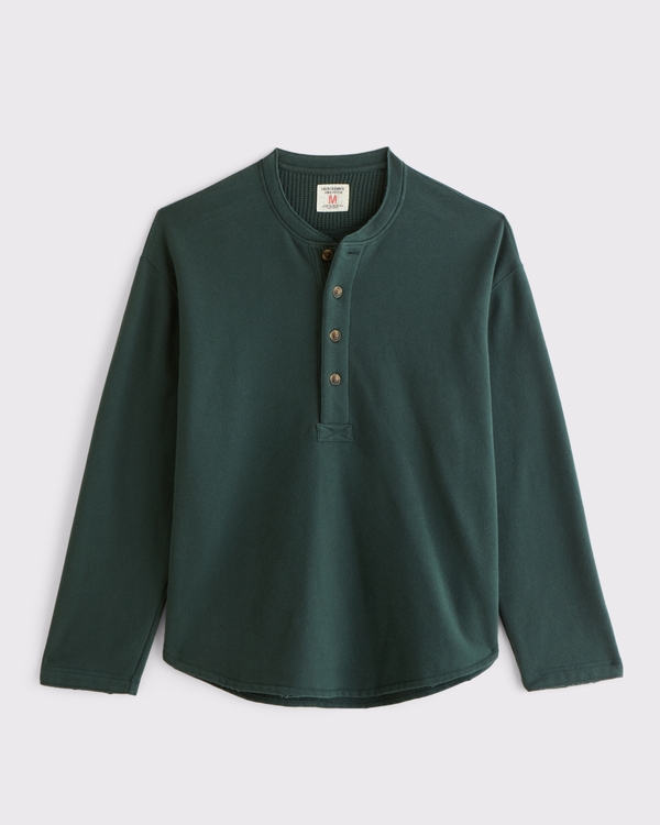 Henley Sweatshirt, Dark Spruce view 1
