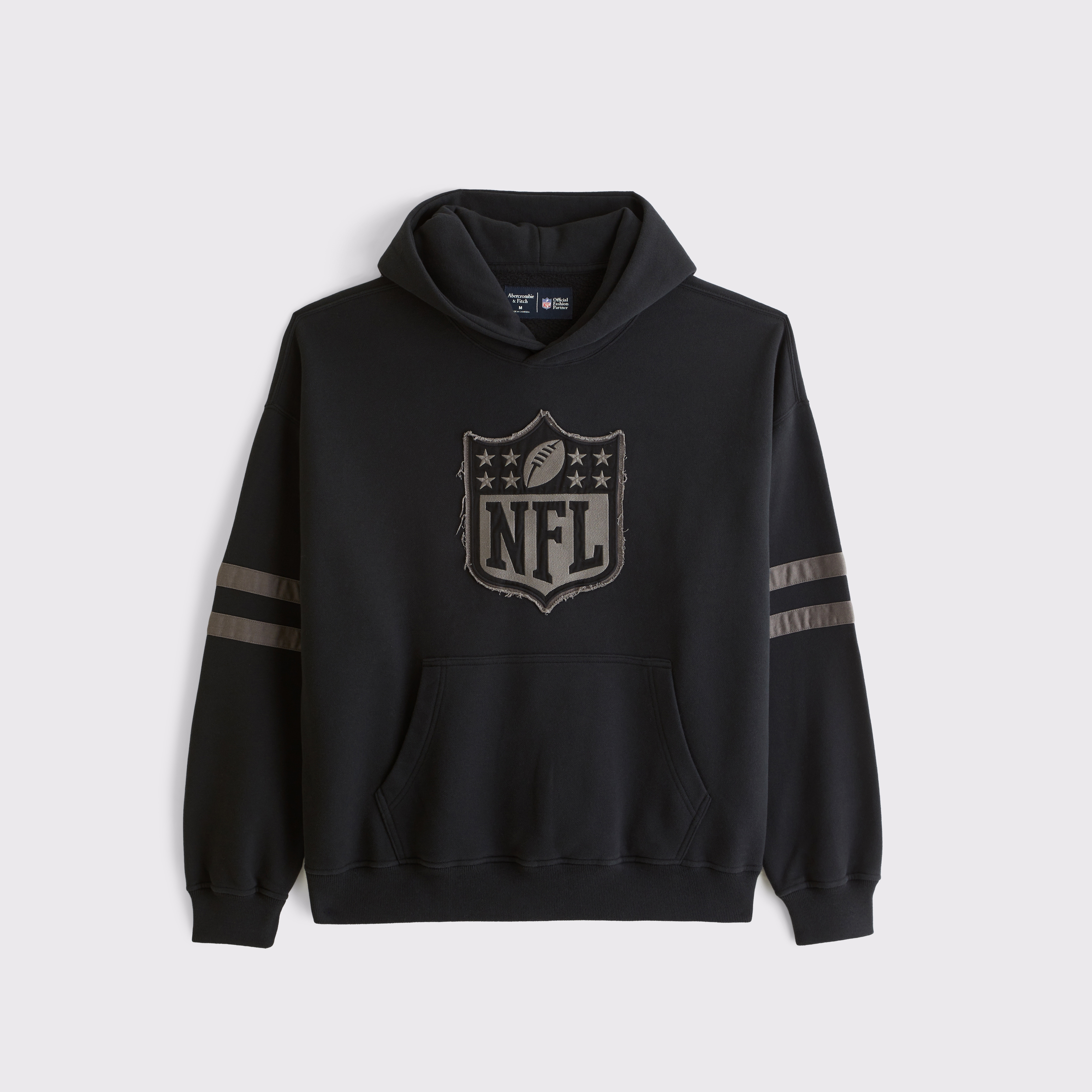 Мужское худи Abercrombie & Fitch Chicago Bears Popover, цвет: Чёрный, вариант 1 — фото 1