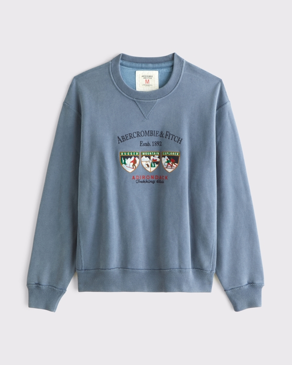 Heritage Heavyweight Logo Crew Sweatshirt, Blue view 1