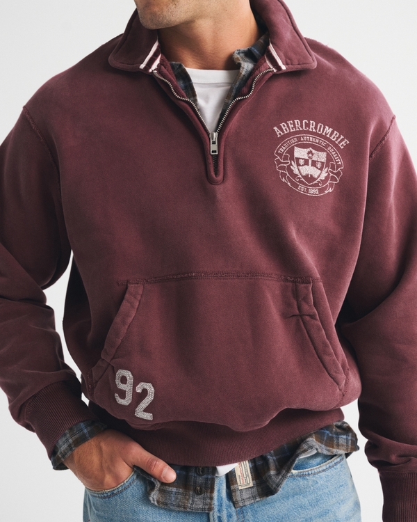 Heritage Heavyweight Logo Half-Zip Sweatshirt
