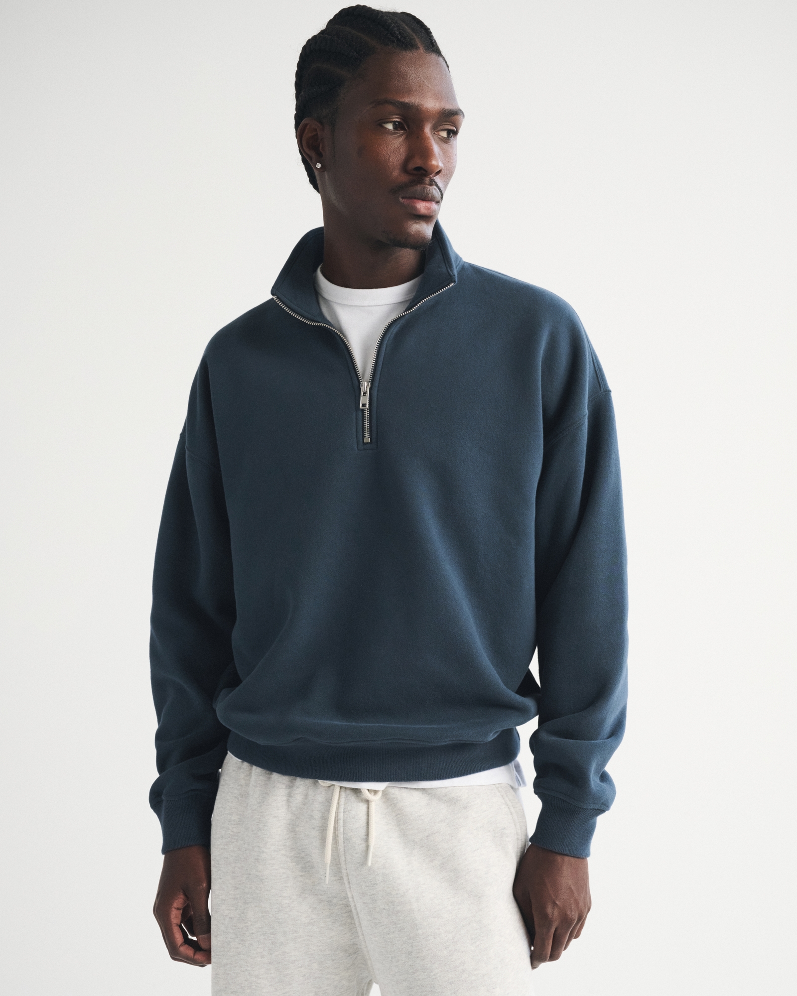 Men's Essential Half-Zip Sweatshirt | Men's Tops | Abercrombie.com
