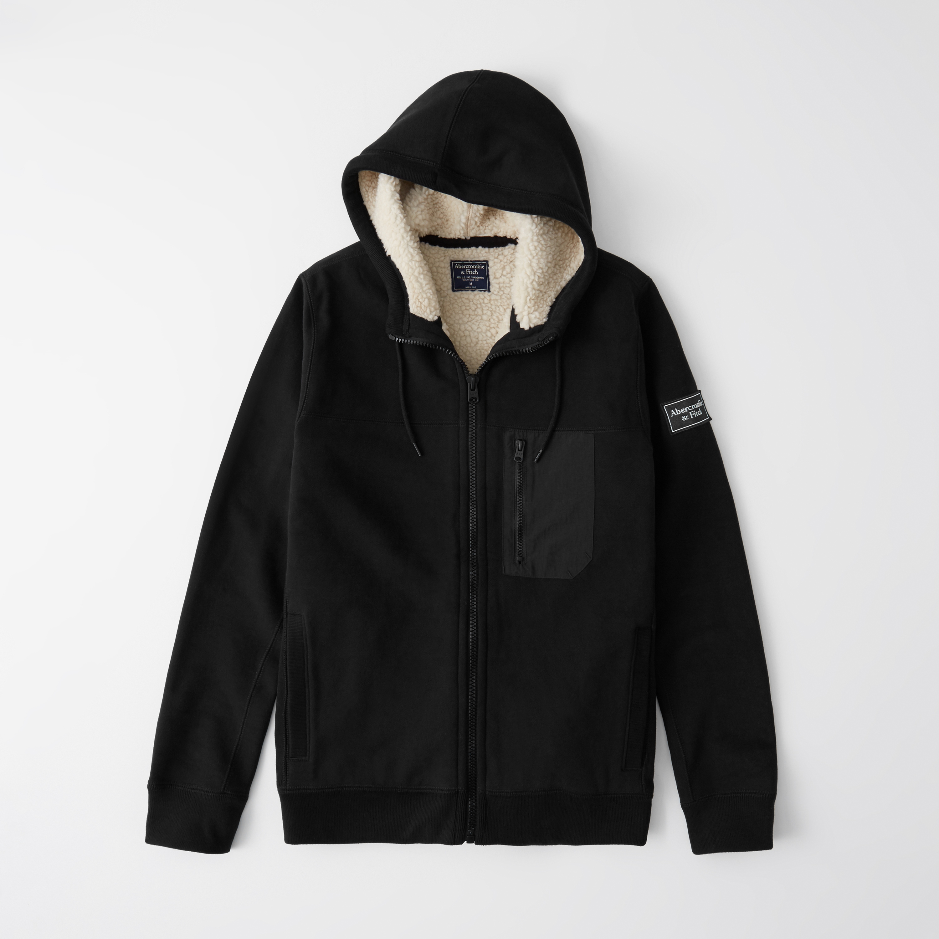 abercrombie sherpa lined hoodie