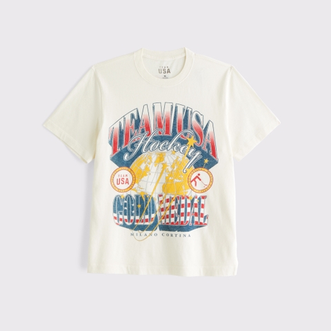 Мужские футболки Abercrombie & Fitch USA Hockey Graphic Tee