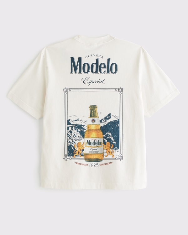 Modelo Graphic Premium Heavyweight 2.0 Tee, Cream view 1