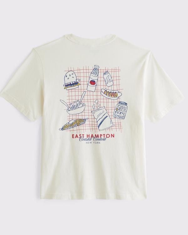 East Hampton Vintage-Inspired Graphic Tee, White view 1